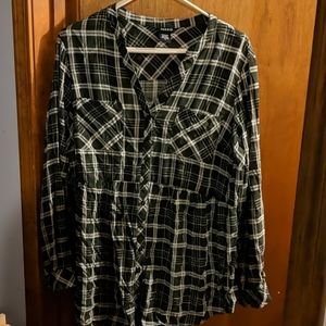 Long sleeve babydoll blouse